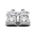 Versace Silver and White Chain Reaction Sneakers