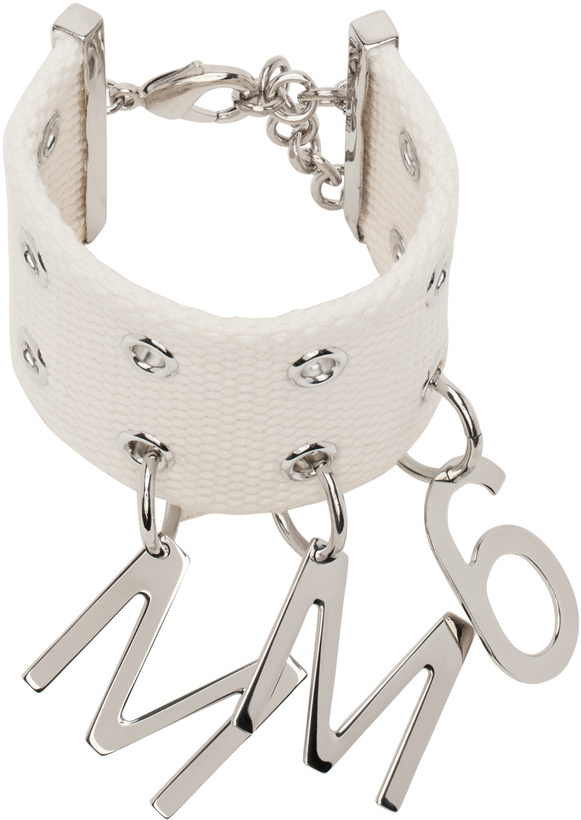 Photo: MM6 Maison Margiela White Grommets Bracelet