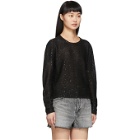 Saint Laurent Black Sequin Sweater