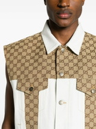 Gucci Blue GG Panelled Denim Gilet