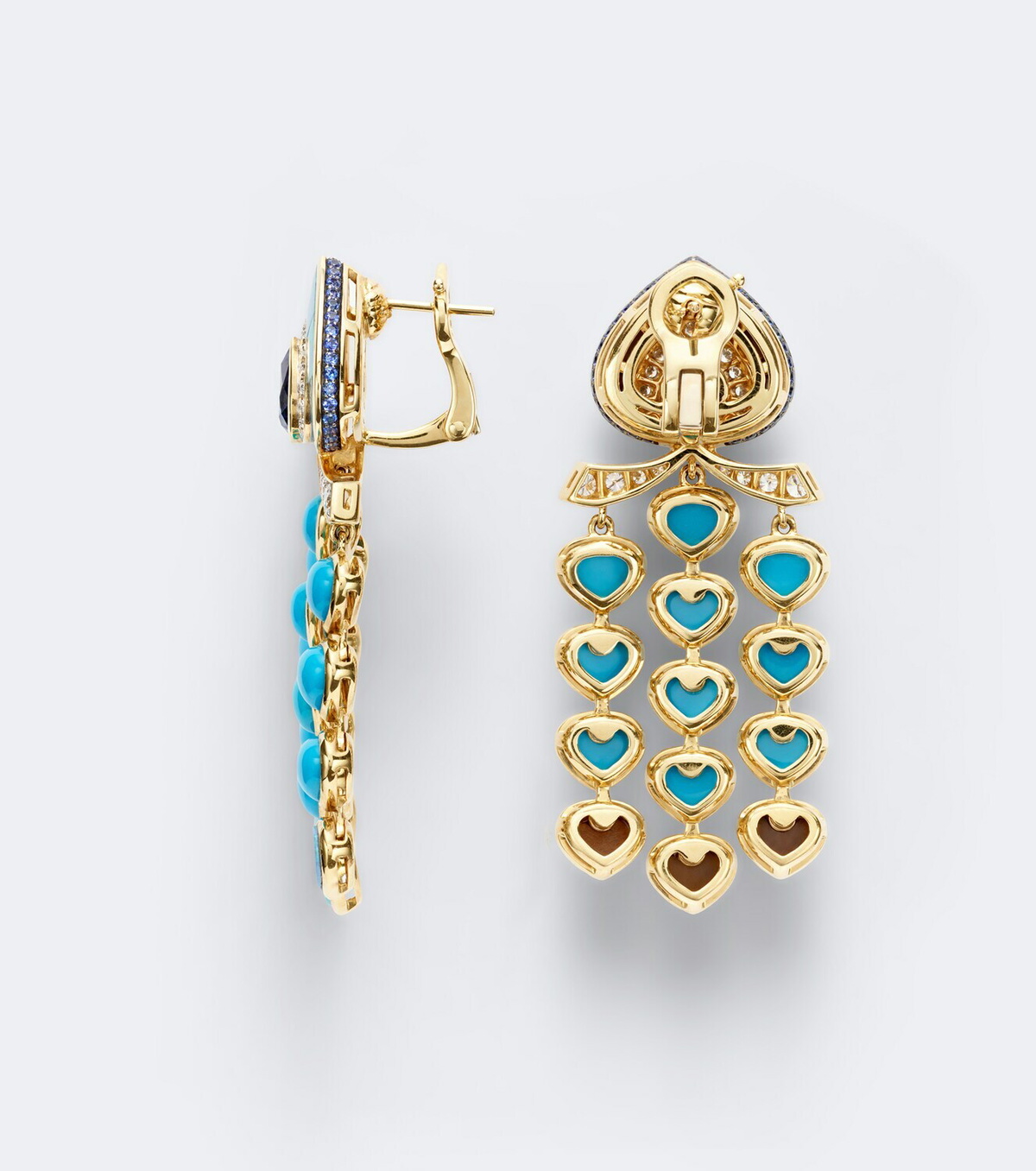 Marina B Fabiola 18kt gold drop earrings with gemstones