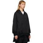 Fumito Ganryu Black Flare Zip-Up Hoodie
