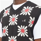Awake NY Men's Floral Sweater Vest in Black Floral