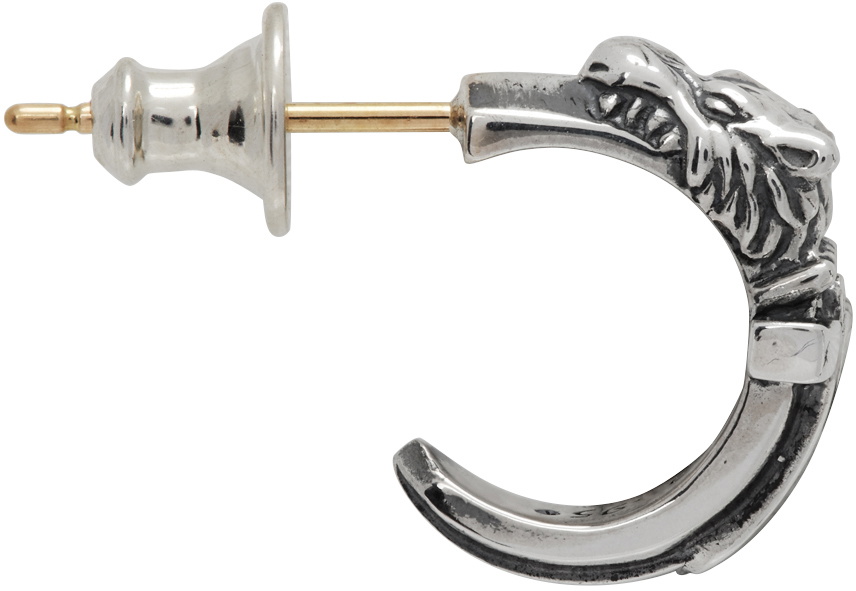 YOHJI YAMAMOTO Silver Wolf Dagger Single Earring
