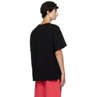 Les Tien Black Heavyweight Binded Neck Oversized T-shirt