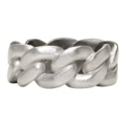 Maison Margiela Silver and Black Chain-Link Ring