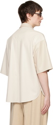 Nanushka Beige Rens Vegan Leather Shirt