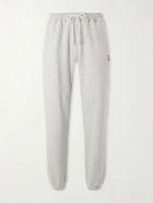 Cherry Los Angeles - Western Athletic Embroidered Cotton-Blend Jersey Sweatpants - Gray