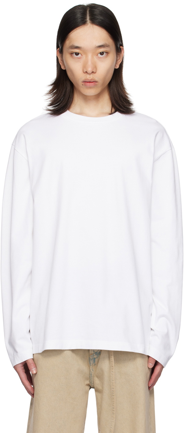 Róhe White Oversized Long Sleeve T-Shirt