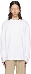 Róhe White Oversized Long Sleeve T-Shirt