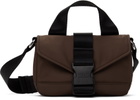 GANNI Burgundy Tech Mini Satchel Bag