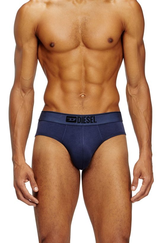 Photo: Diesel Three-pack of plain logo briefs - Briefs Mens in Multicolor