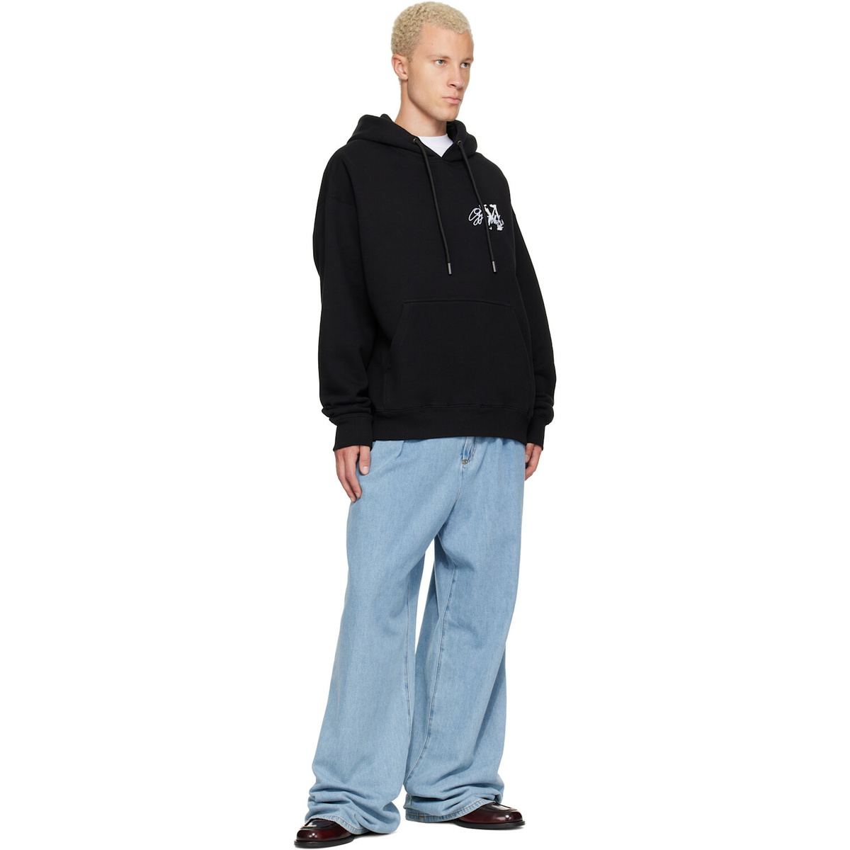 Off-White Black Stroke 2 Arrow Skate Hoodie