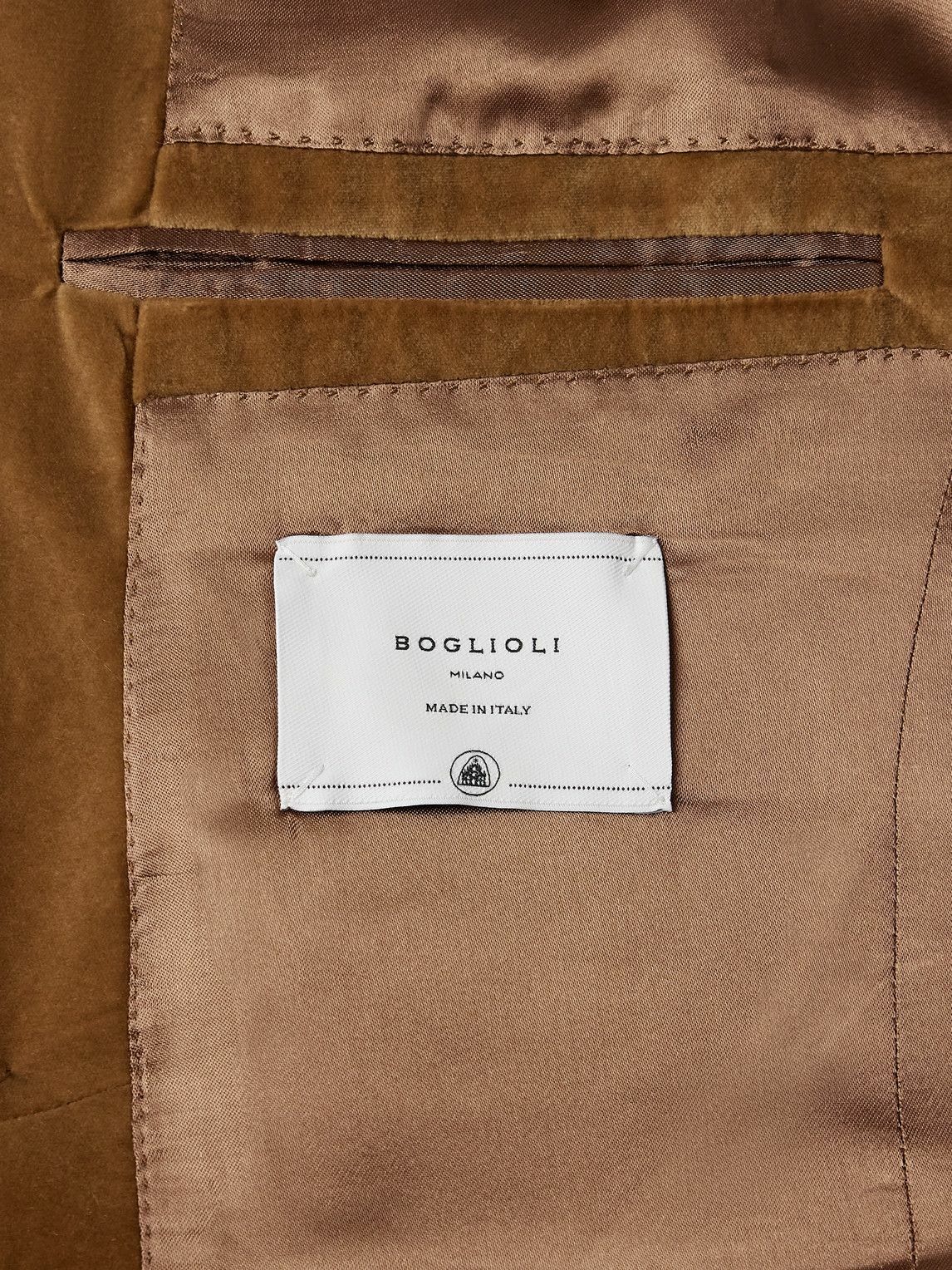 Boglioli - Slim-Fit Shawl-Lapel Cotton-Velvet Tuxedo Jacket - Brown