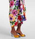 Dolce&Gabbana Floral draped cutout midi dress