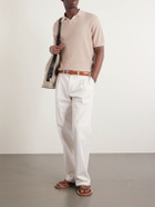 Hartford - Open-Collar Cotton-Piqué Polo Shirt - Neutrals