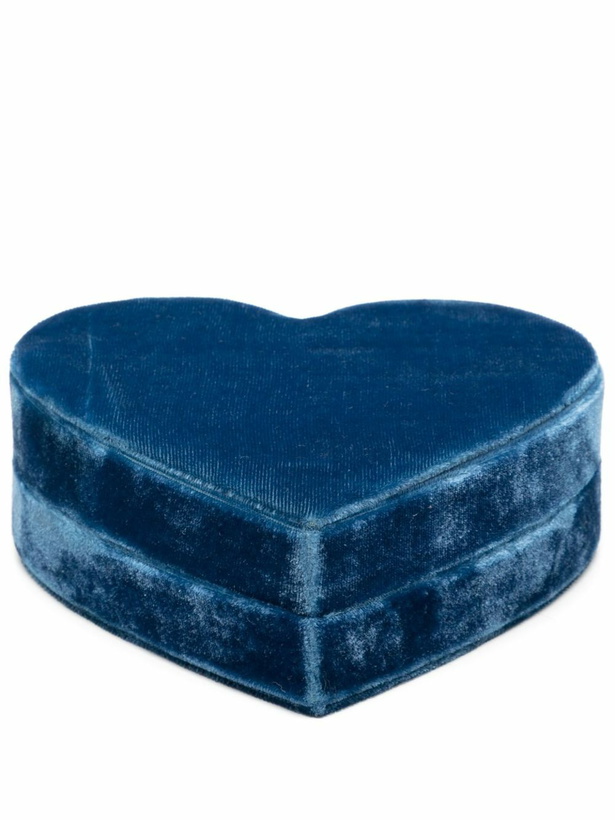 Photo: Roxanne First Blue Velvet Heart Jewellery Box