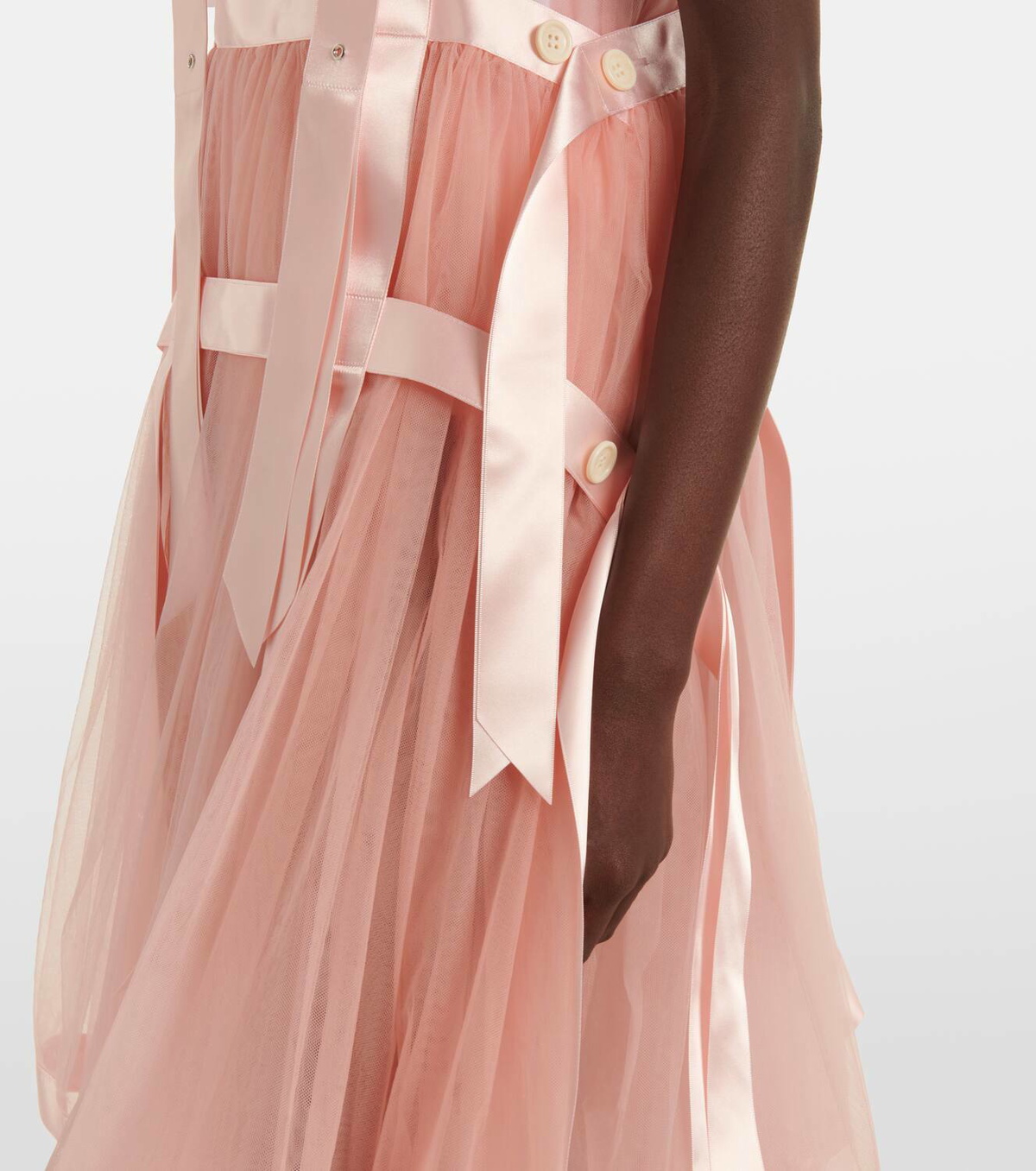Noir Kei Ninomiya Semi-sheer midi dress