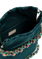 Rosantica Holli Buganville Crystal-embellished Satin top Handle bag - Teal - One Size