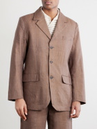 Kartik Research - Linen and Wool-Blend Suit Jacket - Brown