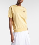 Prada Logo silk-blend top