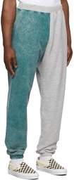 Aries Green & Grey Colorblock Lounge Pants