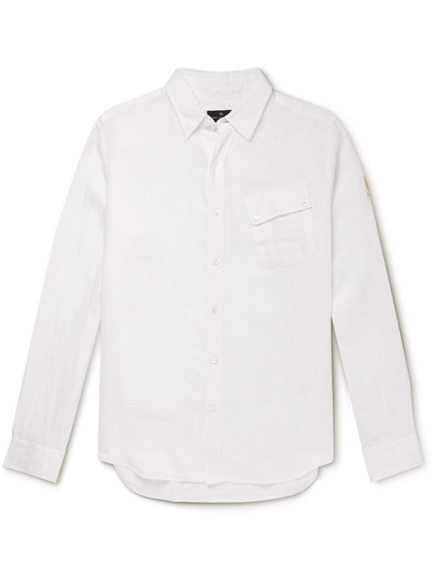Photo: Belstaff - Garment-Dyed Linen Shirt - White