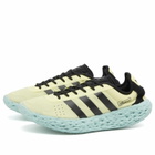 Adidas Men's Zponge Sneaker in Ice Yellow/Core Black/Focus Blue