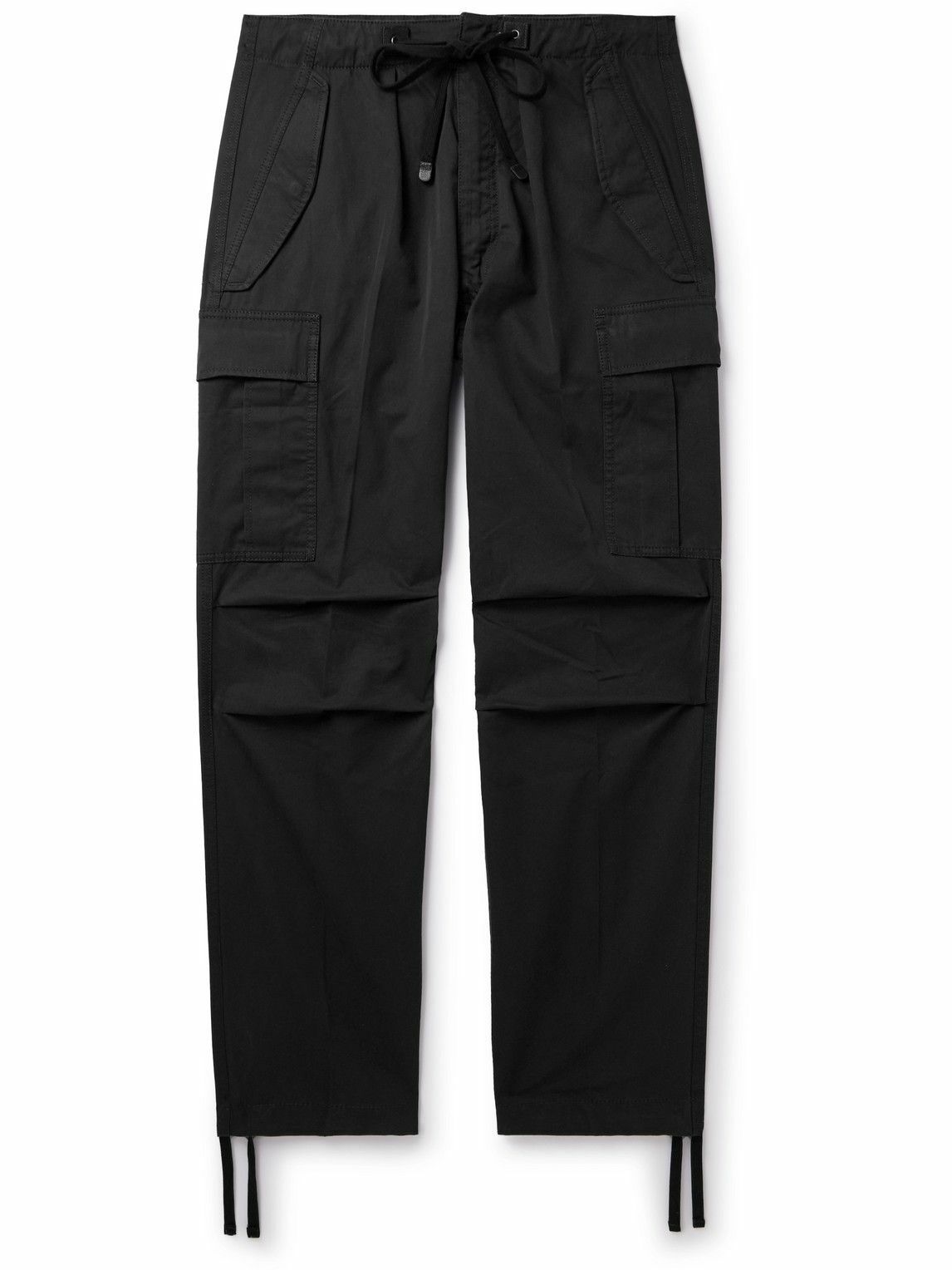 TOM FORD - New Enzyme Straight-Leg Cotton-Twill Drawstring Cargo ...