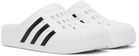 adidas Originals White Adilette Clogs