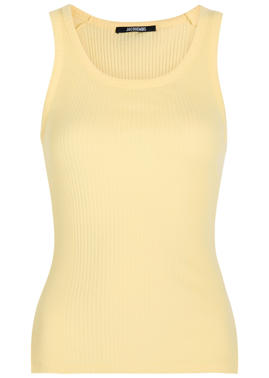 Jacquemus Le Marcel Rone Carre Cotton Tank top Yellow