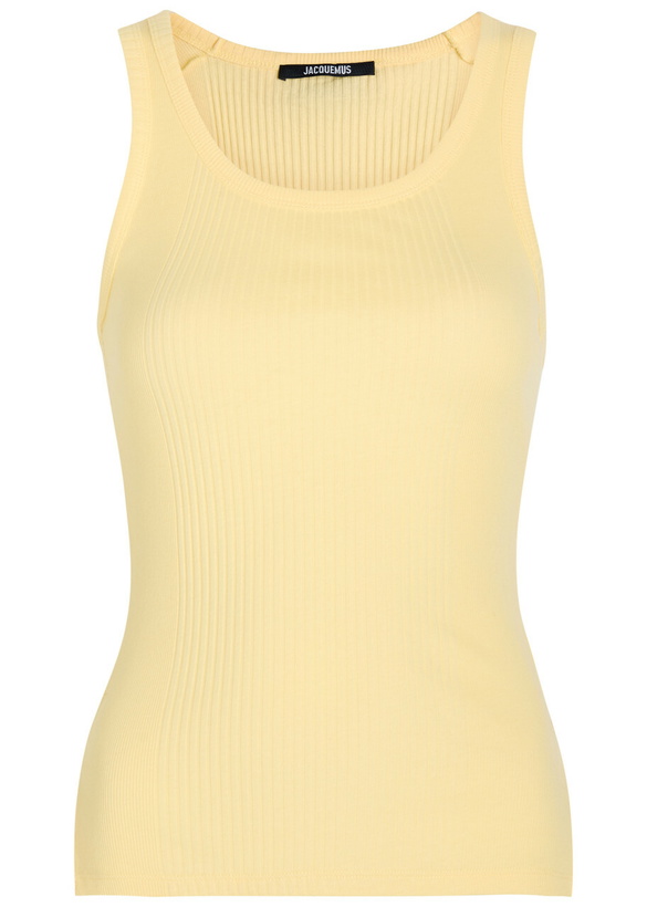Photo: Jacquemus Le Marcel Rone Carre Cotton Tank top Yellow