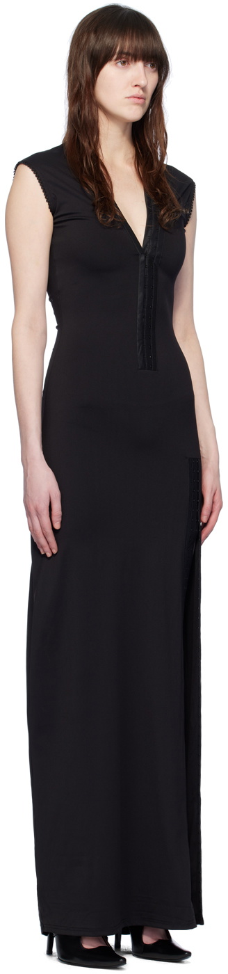 【完売品】RAGA MALAK BODEGA DRESS 黒ワンピース　XS Raga Malak Black No Mess Maxi Dress Raga Malak