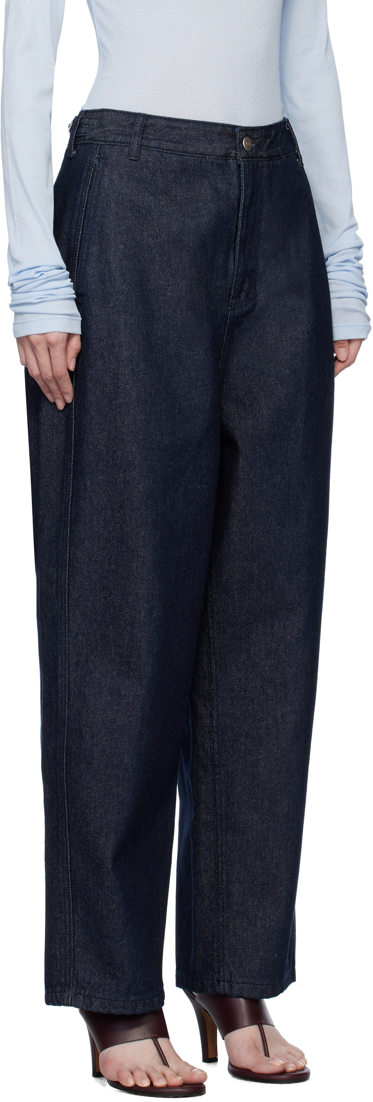 LE17SEPTEMBRE Blue Curved Jeans