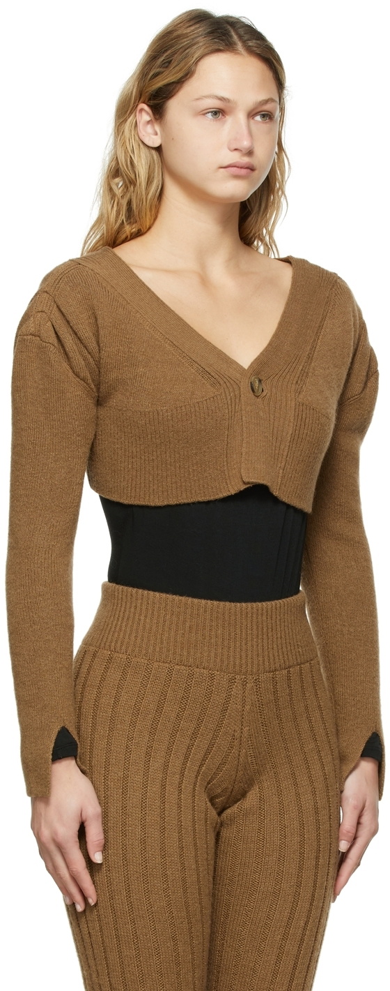 determ; Brown Bolero Cardigan