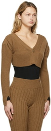 determ; Brown Bolero Cardigan