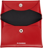 Jil Sander Red Folded Coin Pouch