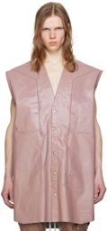 Rick Owens Pink Strobe Jumbo Denim Shirt