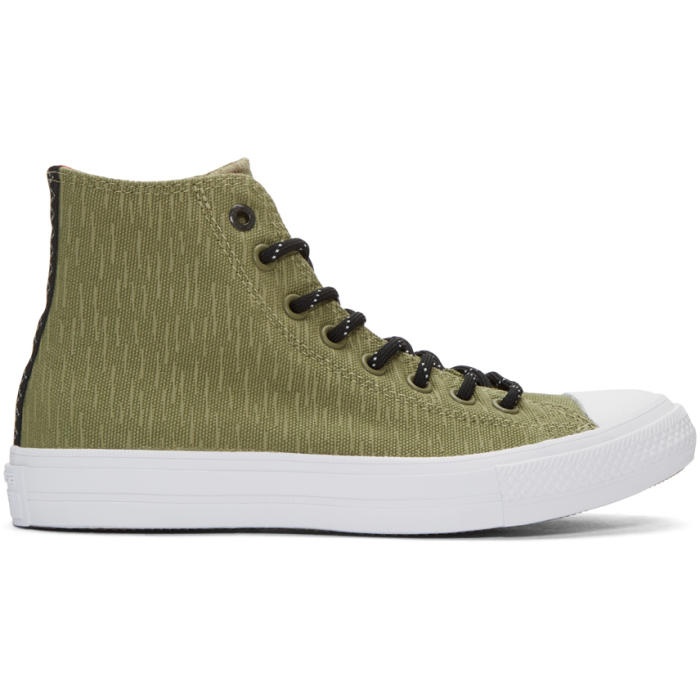 Photo: Converse Green Reflective Chuck Taylor All Star II High-Top Sneakers