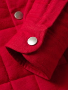 Portuguese Flannel - Quilted Padded Cotton-Flannel Overshirt - Red