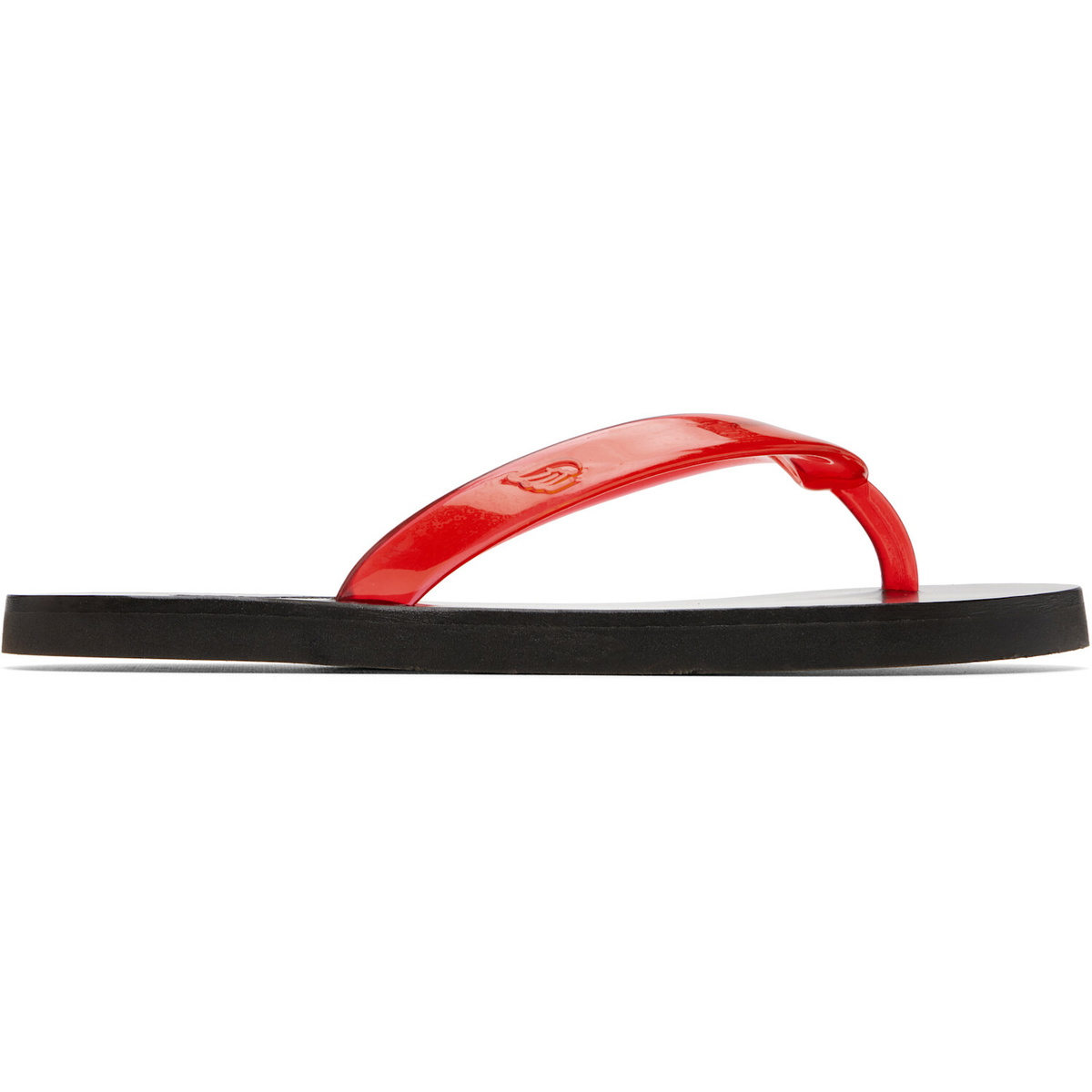 Ancient Greek Sandals Red & Black Saionara Jelly Flip-Flops