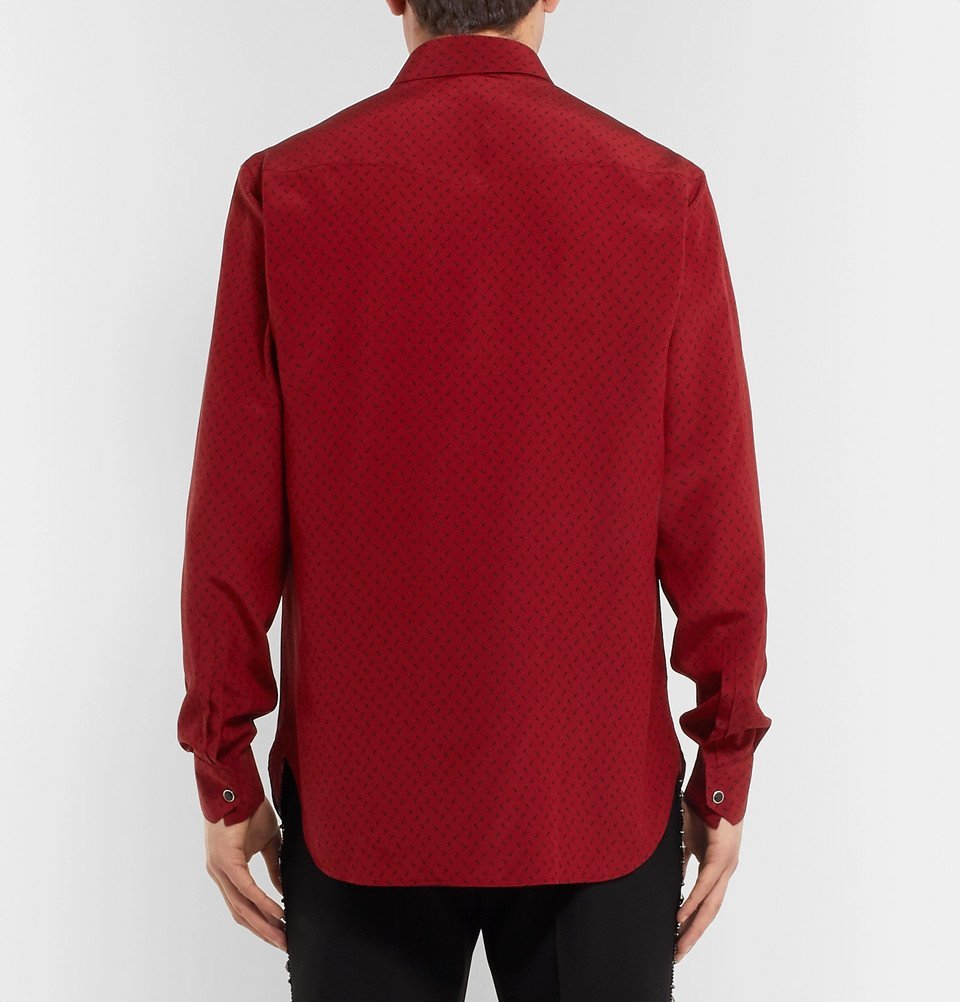 Saint Laurent - Printed Silk Shirt - Red
