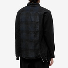 Needles Men's 7 Cuts Over Dyed Flannel in Black