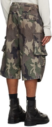 424 Khaki Camo Cargo Shorts