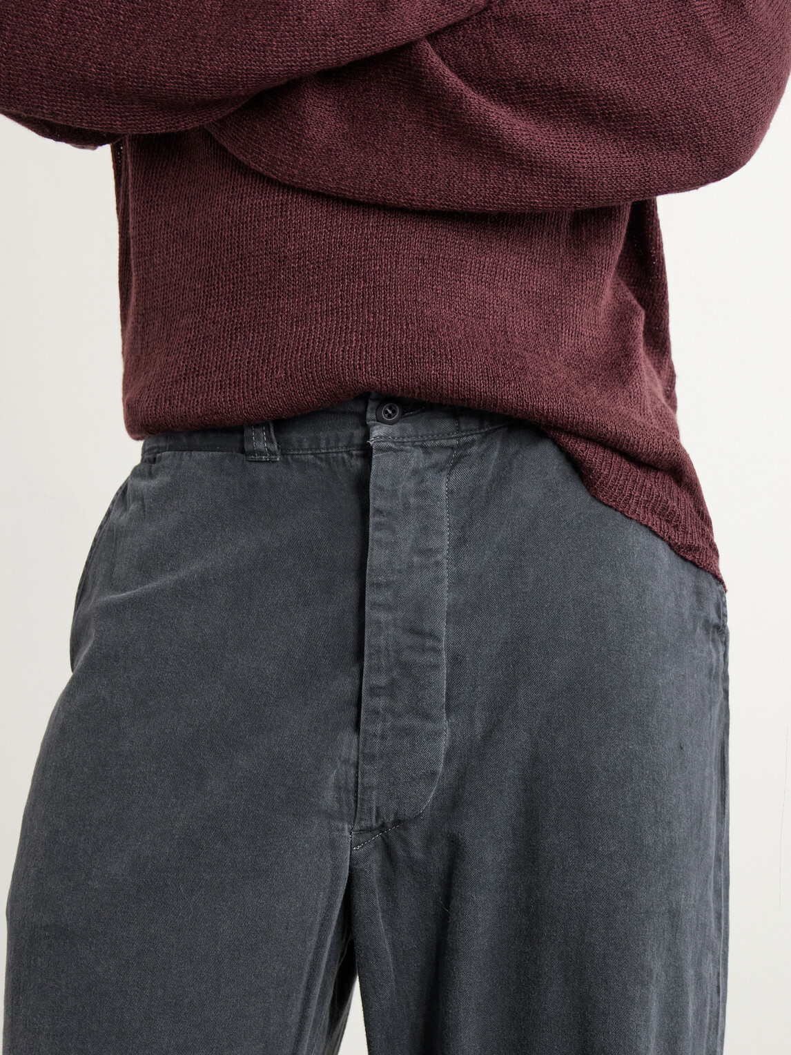 Remi Relief - Straight-Leg Cotton-Twill Trousers - Black