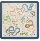 William & Son - Leather Snakes and Ladders Set - Blue