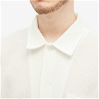Our Legacy Men's Box Boucle Vacation Shirt in White Boucle