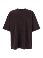 Juun.J Bordeaux T-shirt With Logo Embroidered On The Front And Print On The Back In Cotton Man