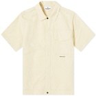 Stone Island Men's Cotton Canvas Shorts Sleeve Shirt in Natural Beige