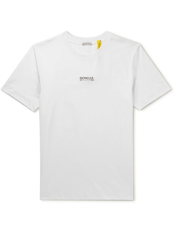 Photo: Moncler Genius - 6 Moncler 1017 ALYX 9SM Logo-Print Cotton-Jersey T-Shirt - White